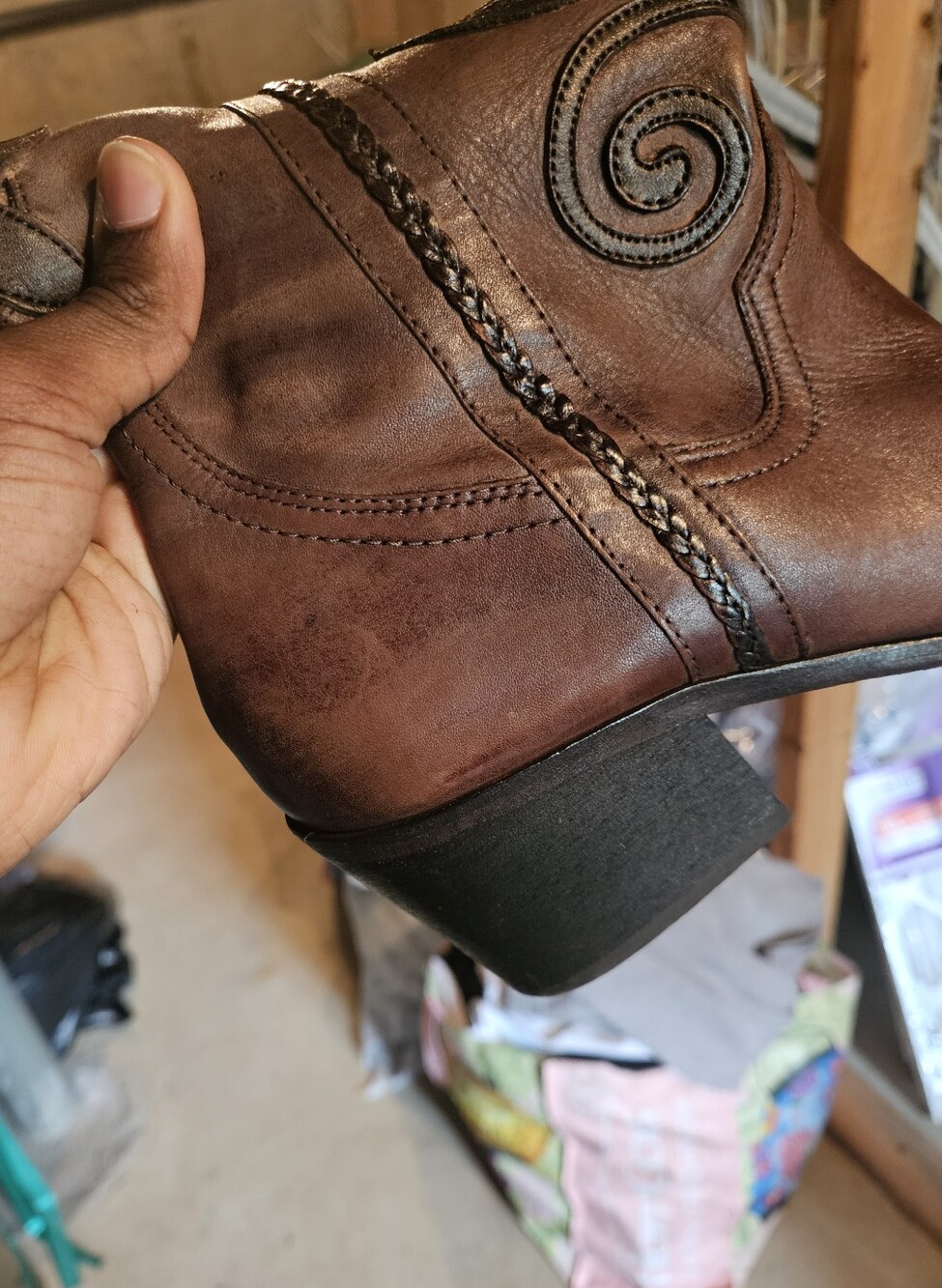 Carlos by Carlos Santana Slinger Leather Cowboy Boots - Picture 10 of 15